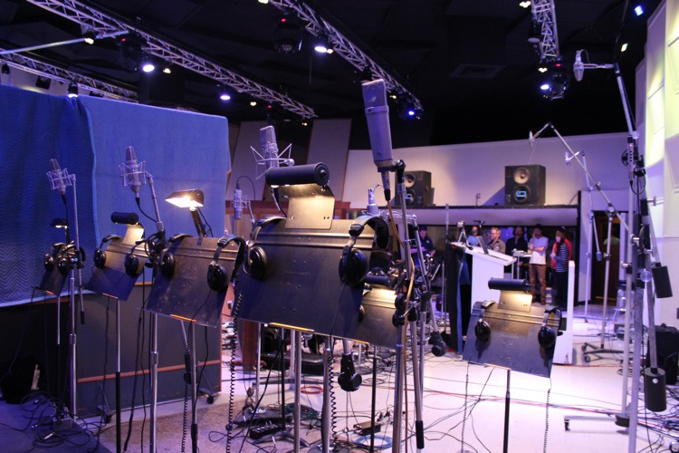 At a commercial recording session at East West Studio in Hollywood, CA