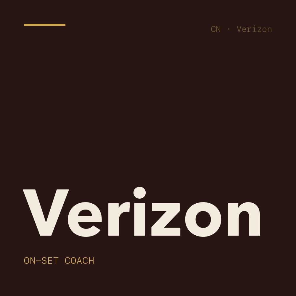 Verizon on-set coaching