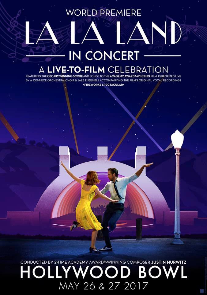 La La Land in Concert poster — Hollywood Bowl world premiere.